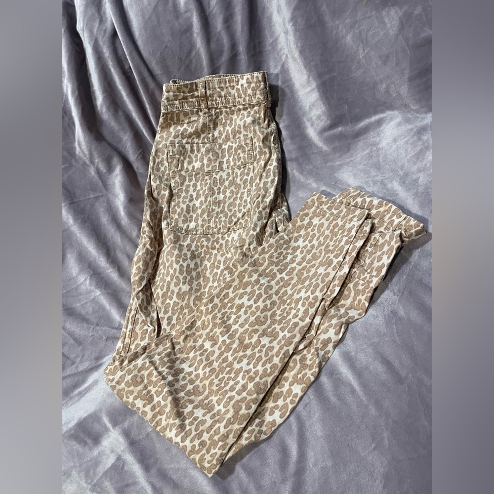 Anthropologie leopard print pants